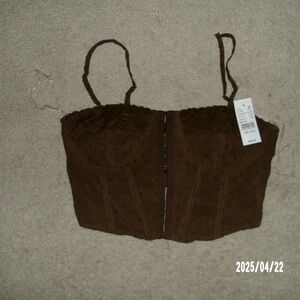Brown Lace Women's Top